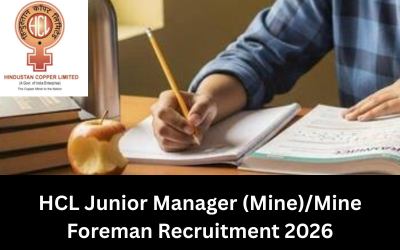 HCL Junior Manager (Mine)Mine Foreman Recruitment 2026