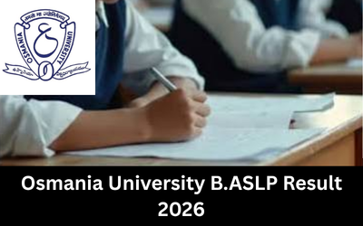 Osmania University B.ASLP Result 2026